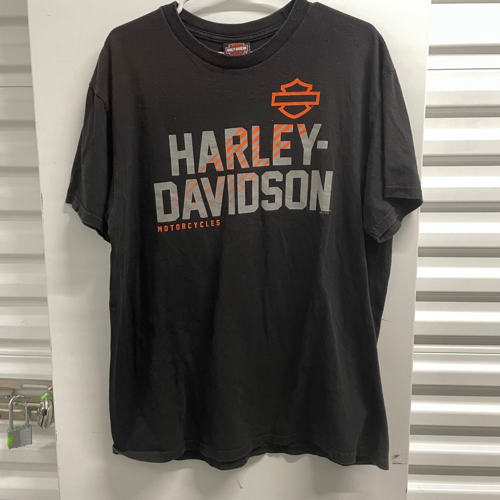 Harley‎ Davidson T Shirt Mens Large Black Charlotte NC Independence Graphic Tee